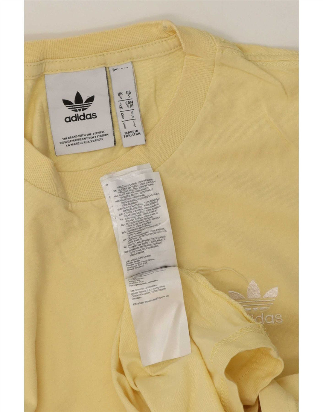 Adidas herre T-shirt top lille gul bomuld