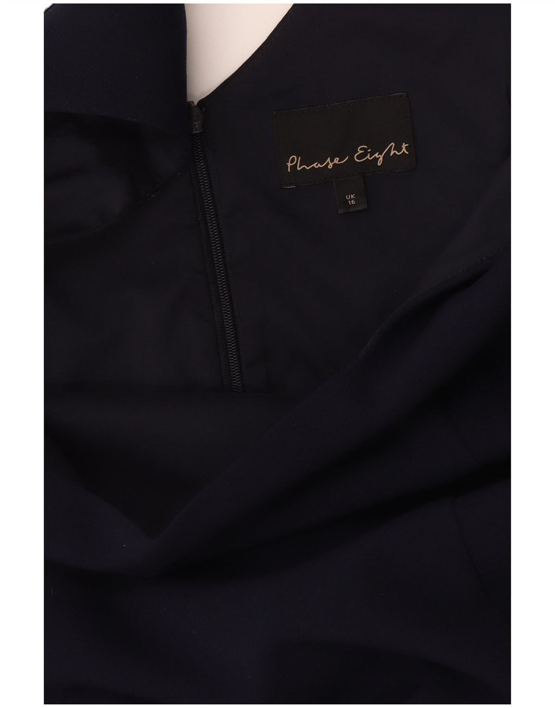 Phase Eight Kvinders Ærmeløs Skede Kjole UK 16 Large Navy Blue