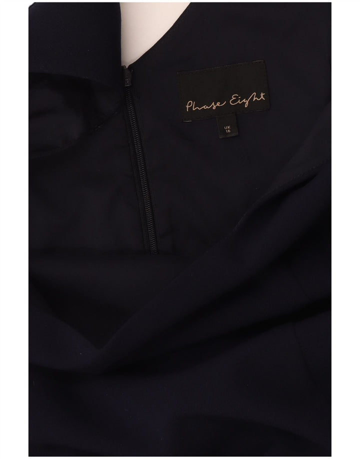 Phase Eight Kvinders Ærmeløs Skede Kjole UK 16 Large Navy Blue