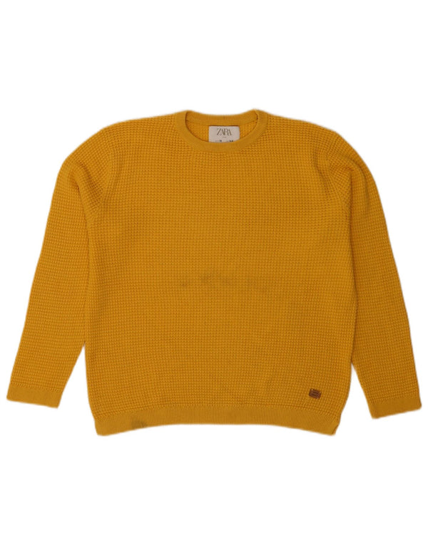 Zara drenge sweater med rund hals 9-10 år gul