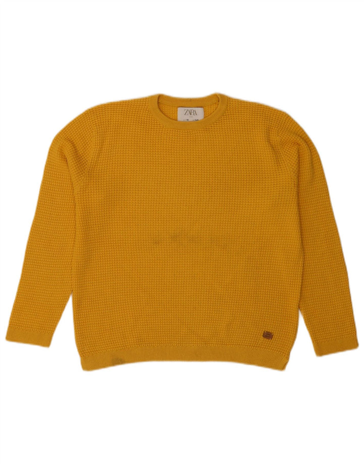 Zara drenge sweater med rund hals 9-10 år gul