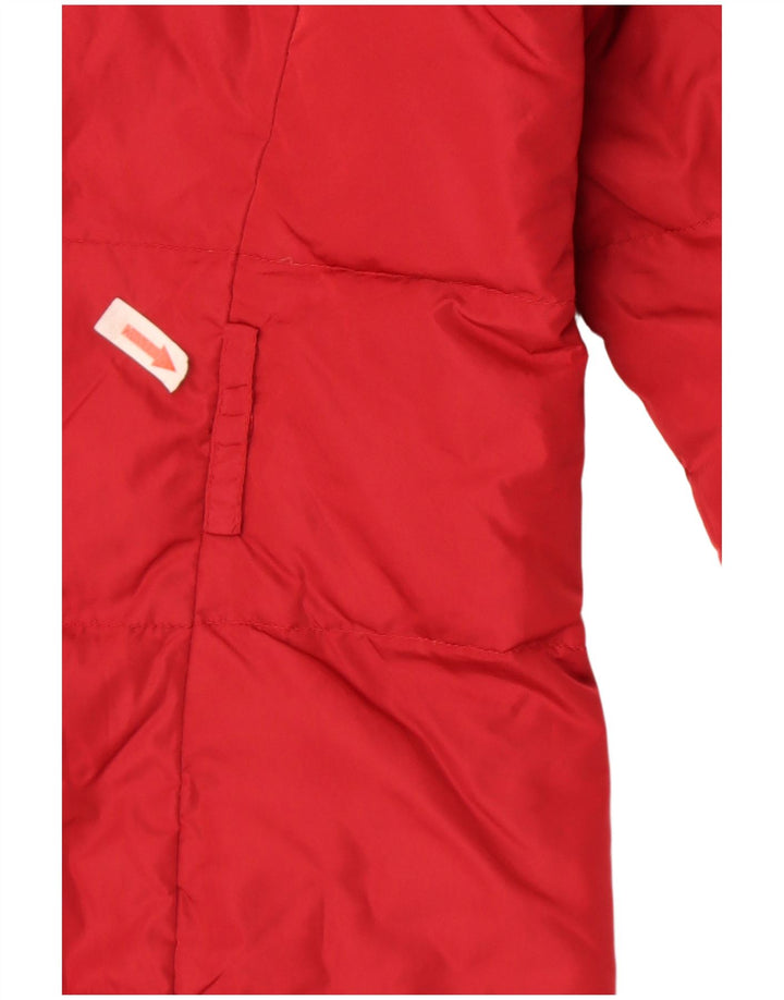Max Mara Dame Weekend Oversized Polstret Jakke UK 10 Lille Rød Nylon