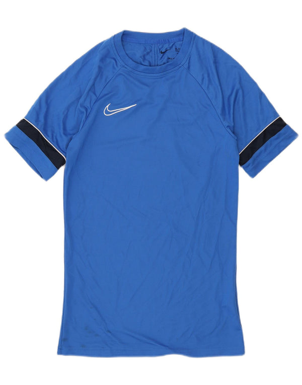 Nike Herre Dri Fit T-Shirt Top XS Blå Polyester Sports