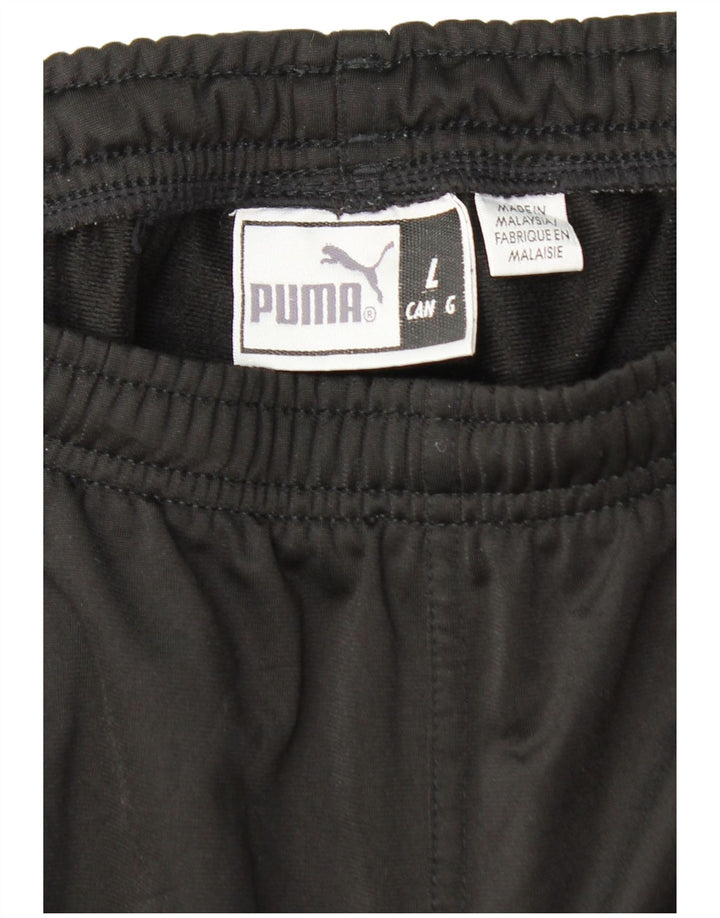 PUMA Mens Tracksuit Trousers Joggers Large  Black Polyester