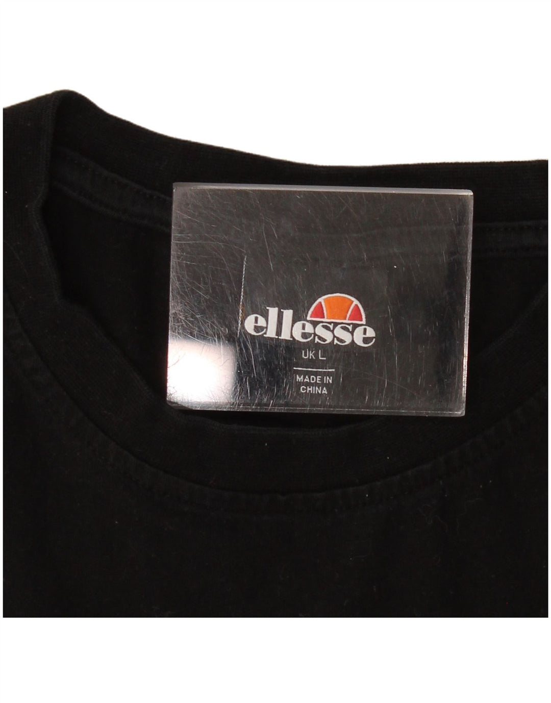ELLESSE Mens Graphic T-Shirt Top Large Black