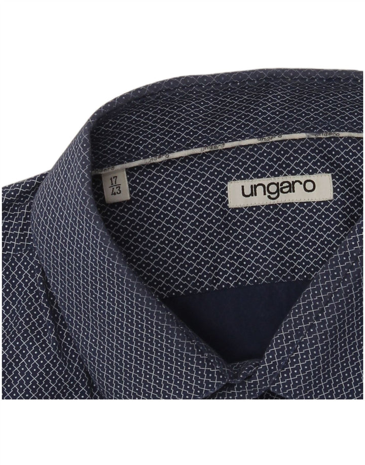Ungaro Herreskjorte str. 17 43 XL Marineblå Geometrisk