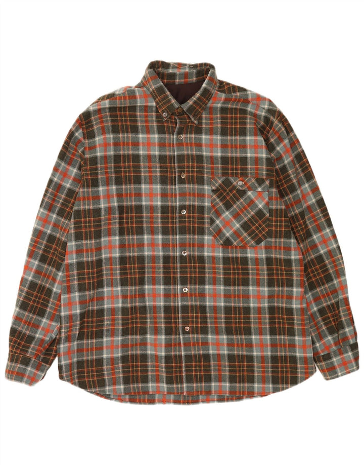 Vintage herre skovhugger flannel skjorte XL Khaki tern