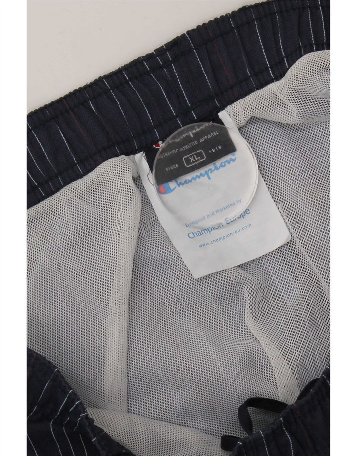 Champion svømmeshorts til mænd XL marineblå stribet polyamid