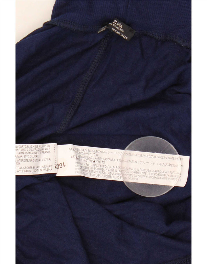 Zara Dame Oversized Roll Neck Jumper Sweater UK 10 Small Navy Blue