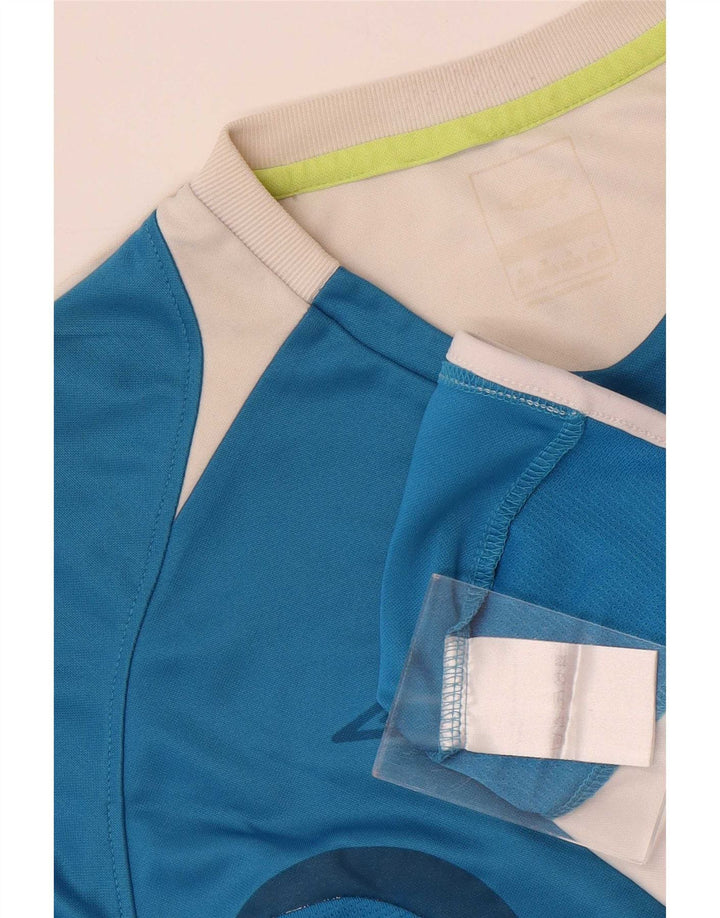 Umbro Herre T-Shirt Top Medium Blue Colourblock Polyester