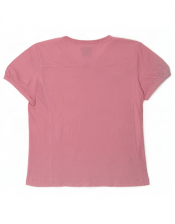 Champion Dame Easy Fit T-Shirt Top UK 20 2XL Pink Bomuld