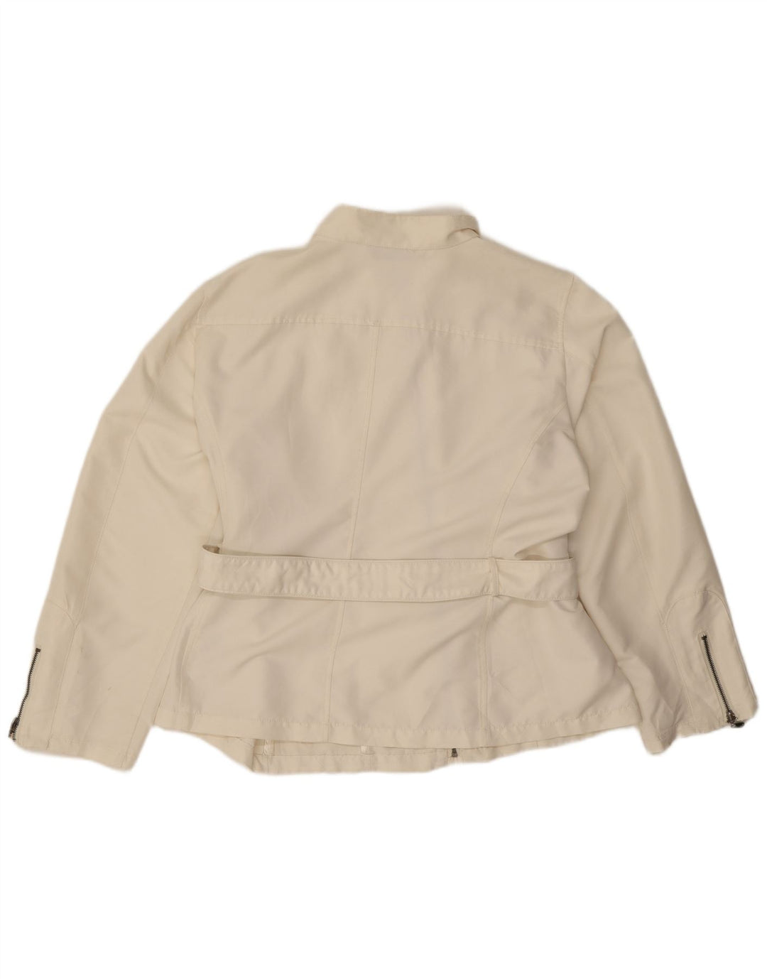 Blå Side Bomberjakke til kvinder UK 20 2XL Hvid Polyester