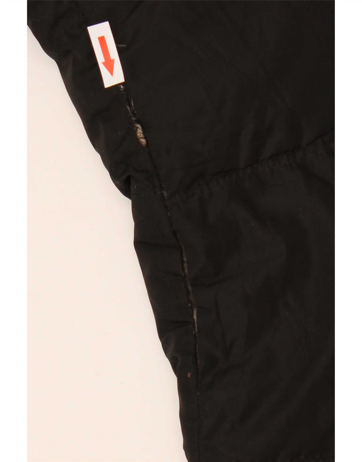 Zara Womens Polstret Frakke UK 10 Small Black Polyester