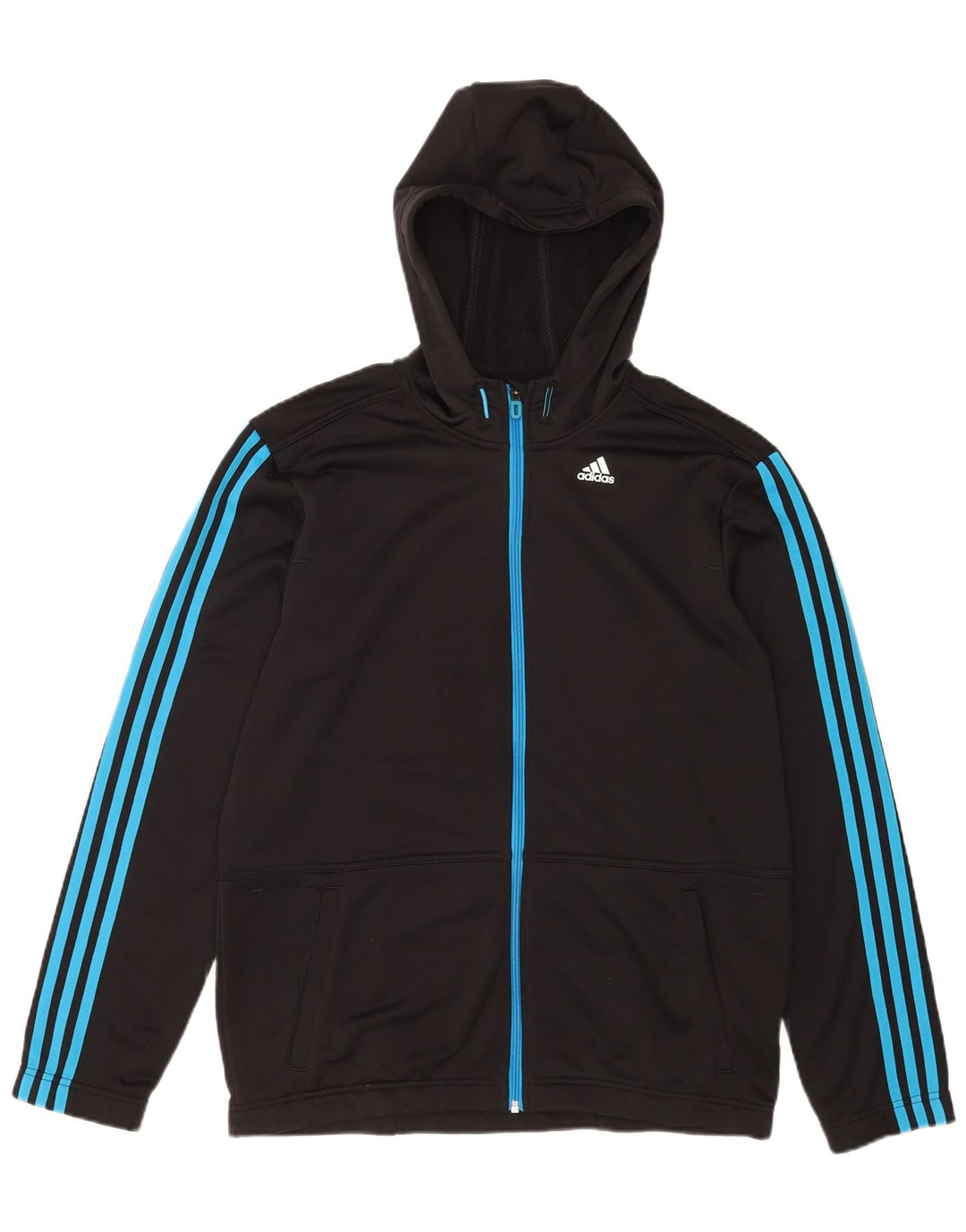 Adidas Herre Climalite Hættetrøje Sweater med lynlås Stor sort polyester