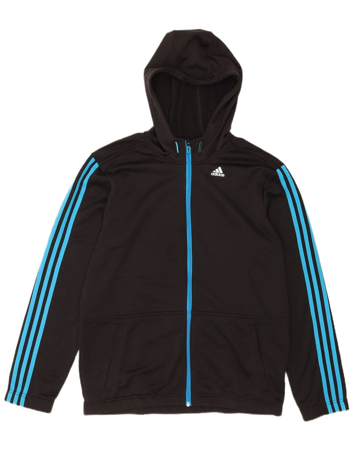 Adidas Herre Climalite Hættetrøje Sweater med lynlås Stor sort polyester