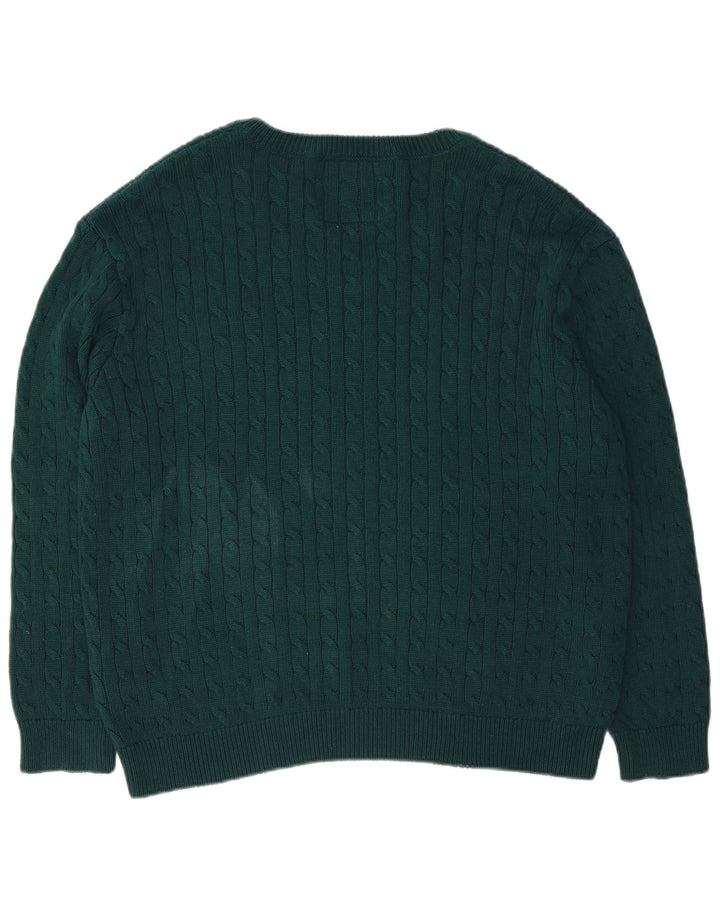 Superdry Herre V-hals sweater XL Grøn Akryl
