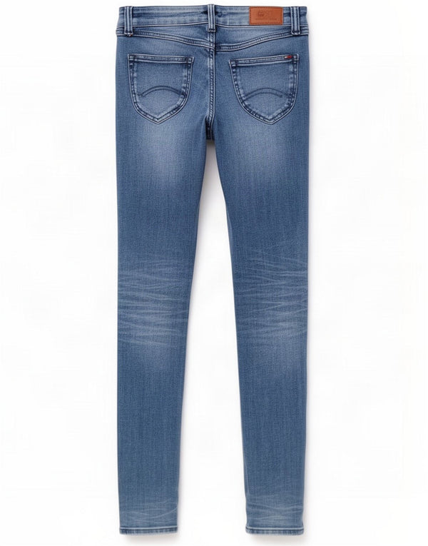 Tommy Hilfiger Dame Lavtalje Skinny Jeans W26 L30 Blå Bomuld