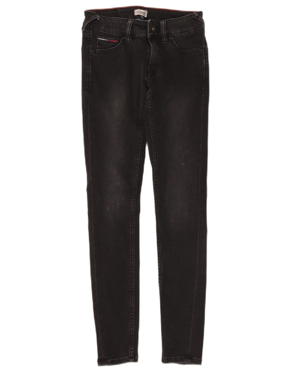 Tommy Hilfiger Dame Skinny Jeans W25 L30 Sort Bomuld