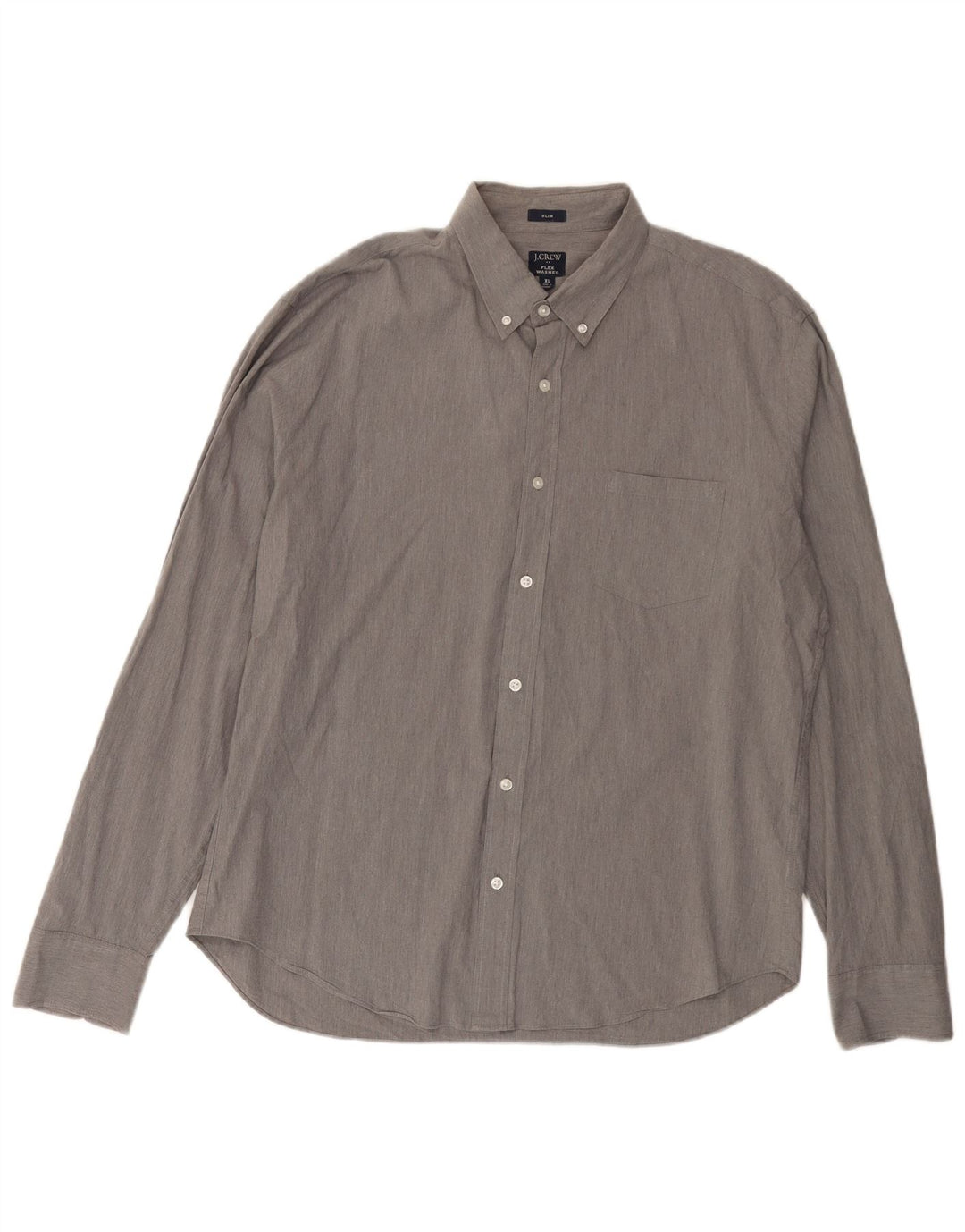 J. CREW Herre Slim Shirt XL Grå Bomuld