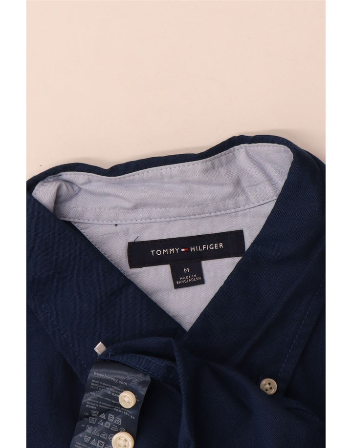 Tommy Hilfiger Kortærmet Herreskjorte Medium Navyblå Bomuld