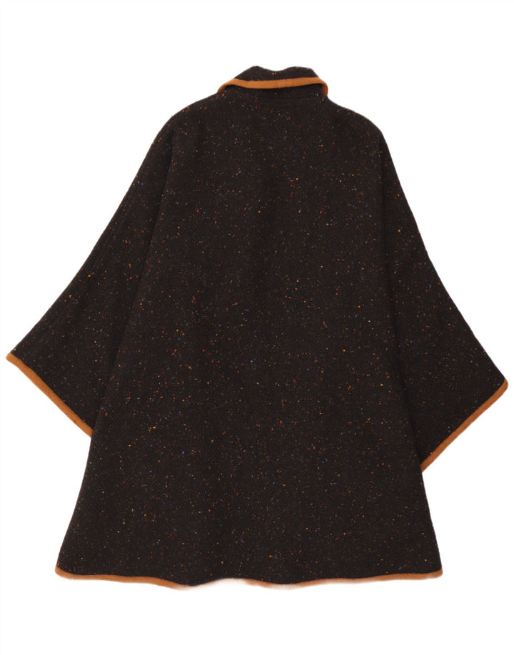 Vintage Dame Cape Coat One Size Brun Flecked