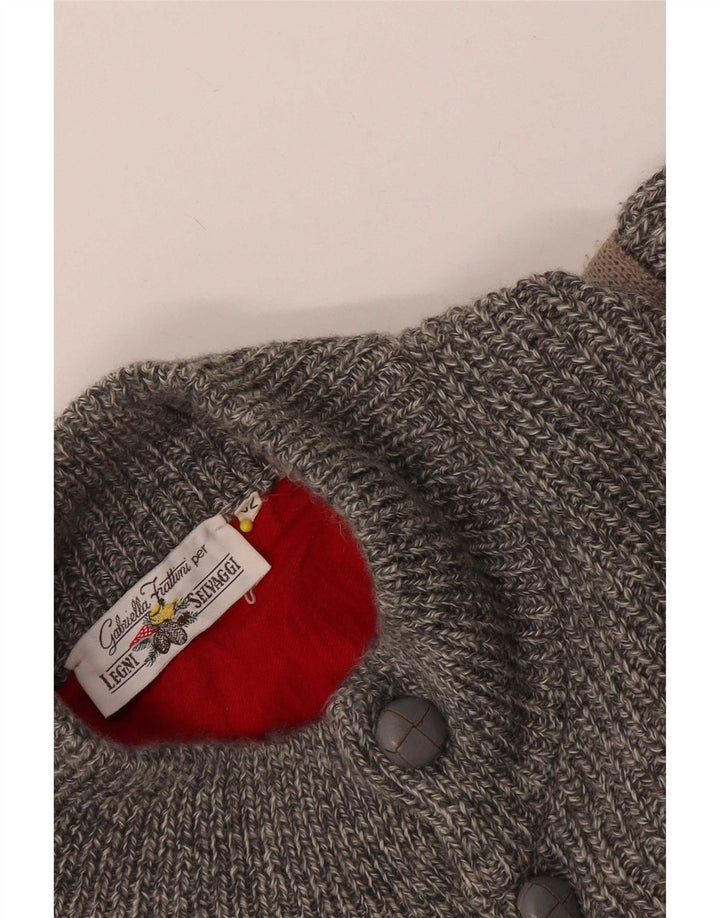 Gabriella Frattini Herre Cardigan Sweater IT 52 Stor Grå Flecked