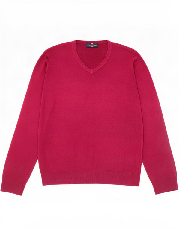 Marks & Spencer Herre Blue Harbor V-hals sweater Medium Pink Akryl