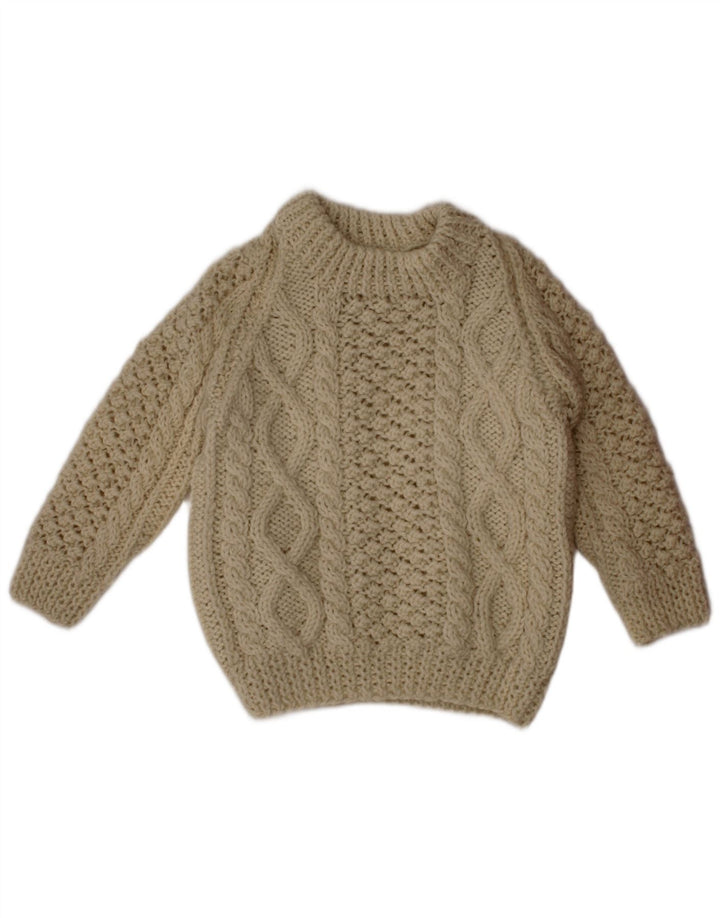 VINTAGE drenge sweater med rund hals 2-3 år Off White