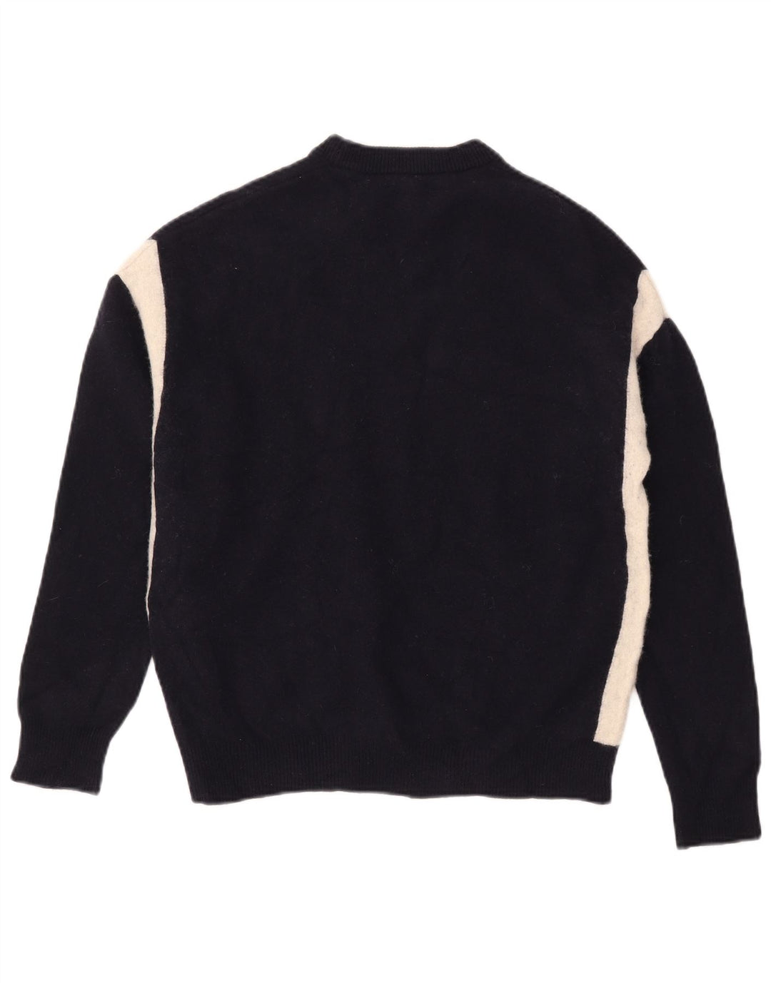 Reiss trøje med rund hals til mænd Medium marineblå Colourblock Uld