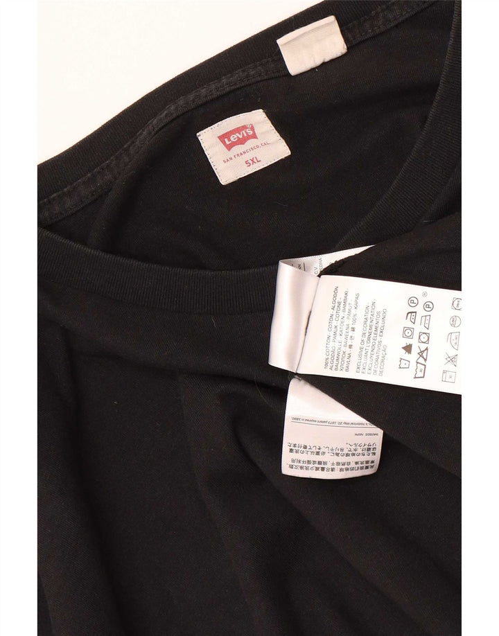 Levi's Herre T-Shirt Top 5XL Sort Bomuld
