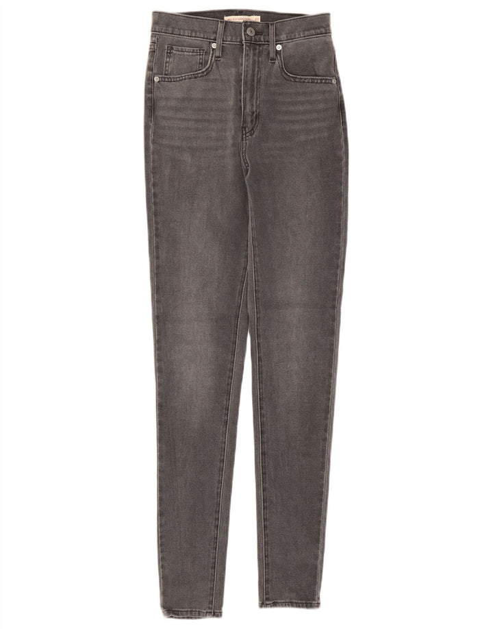 LEVI'S Kvinder Mile High Super Skinny Jeans W27 L30 Grå Bomuld