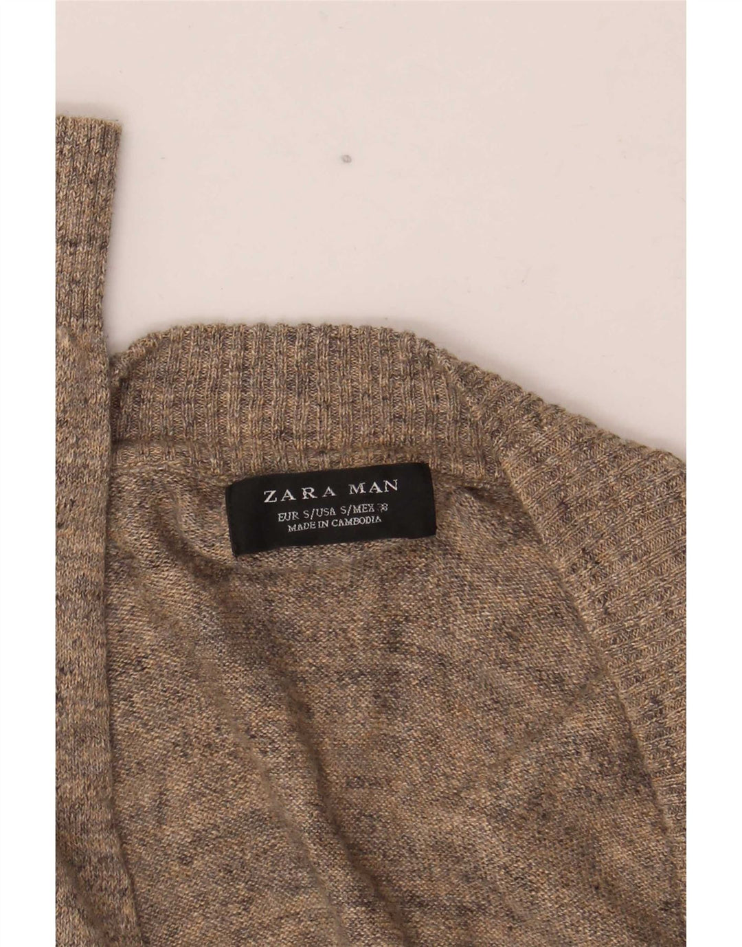 Zara Womens Longline Open Cardigan Sweater UK 10 Small Grey