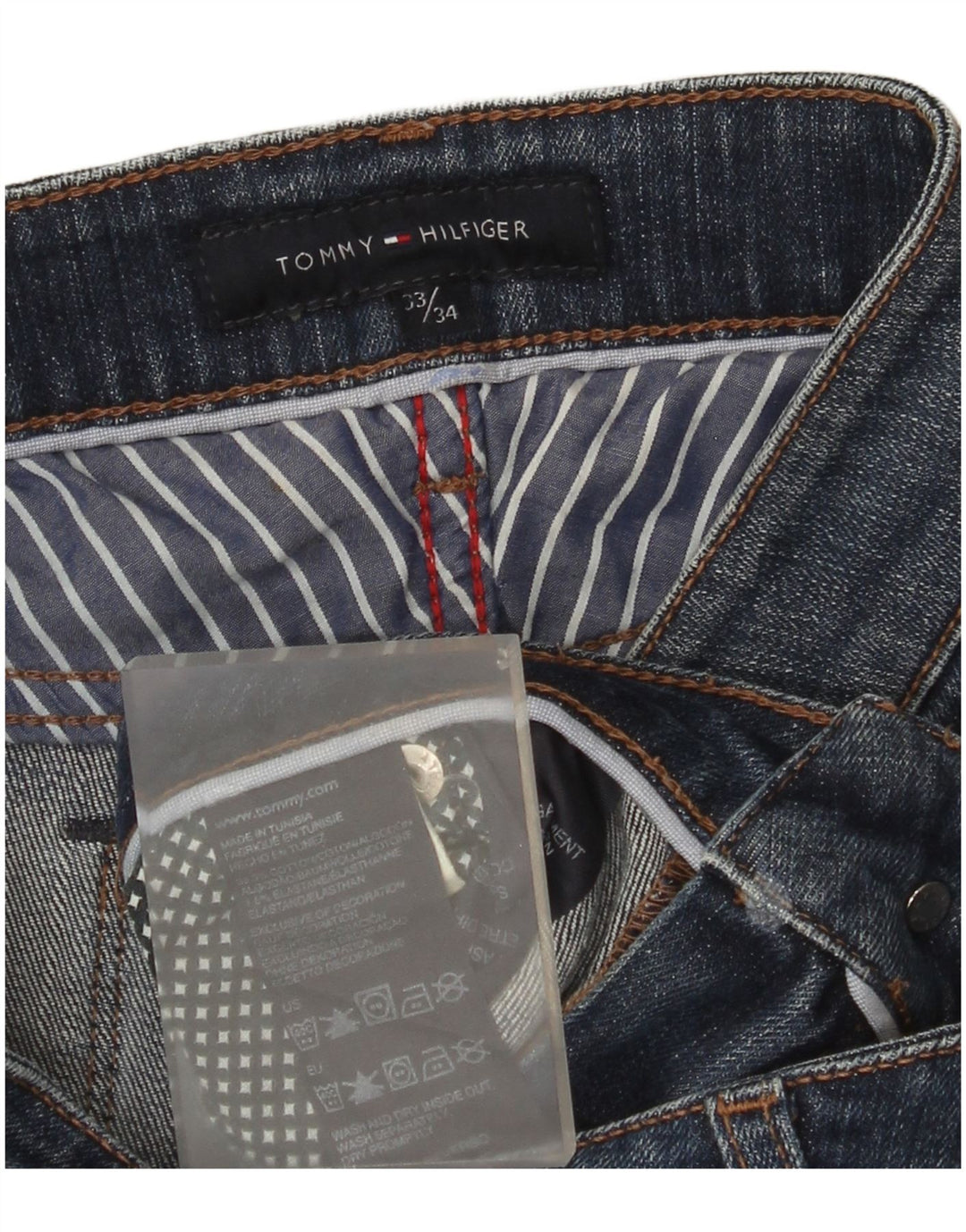 Tommy Hilfiger Dame Bootcut Jeans W33 L34 Blå Bomuld