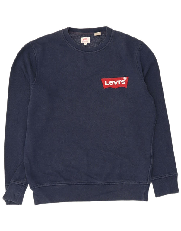 Levi's Herre grafisk sweatshirt Jumper Medium marineblå bomuld