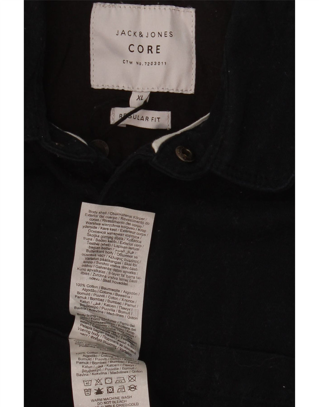 Jack & Jones Herre Regular Fit Bomber Jacket UK 42 XL Navy Blue Cotton