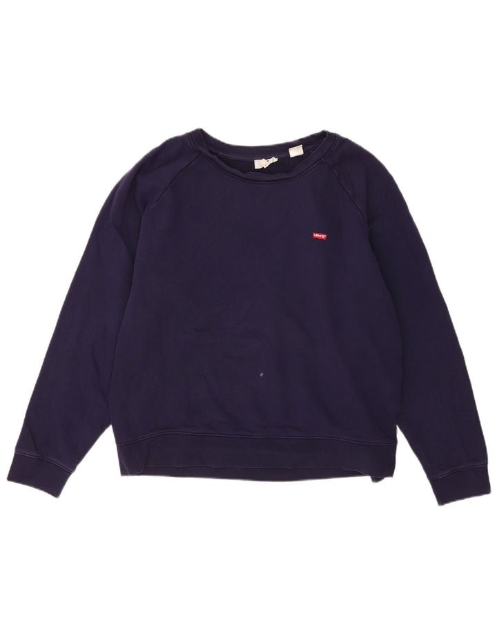 Levi's Sweatshirt til mænd, stor marineblå bomuld