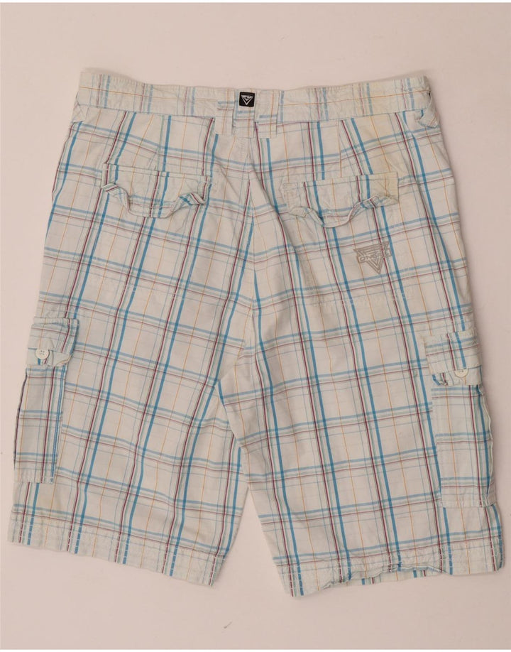 O'Neill Herre Cargo Shorts W34 store blå ternet bomuld