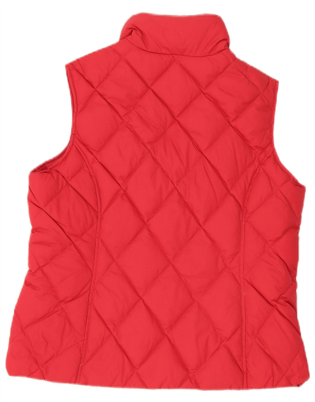Lands End Womens Oversized Polstret Gilet UK 10 Small Red Nylon
