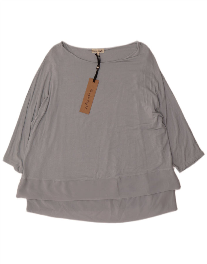 Phase Eight Dame 3/4-ærmet bluse Top UK 16 Large Blue Viscose