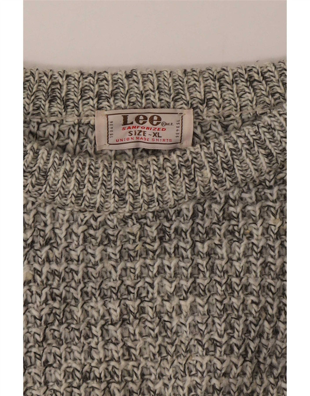 Lee Herre Boat Neck Jumper Sweater XL Grå Flecked