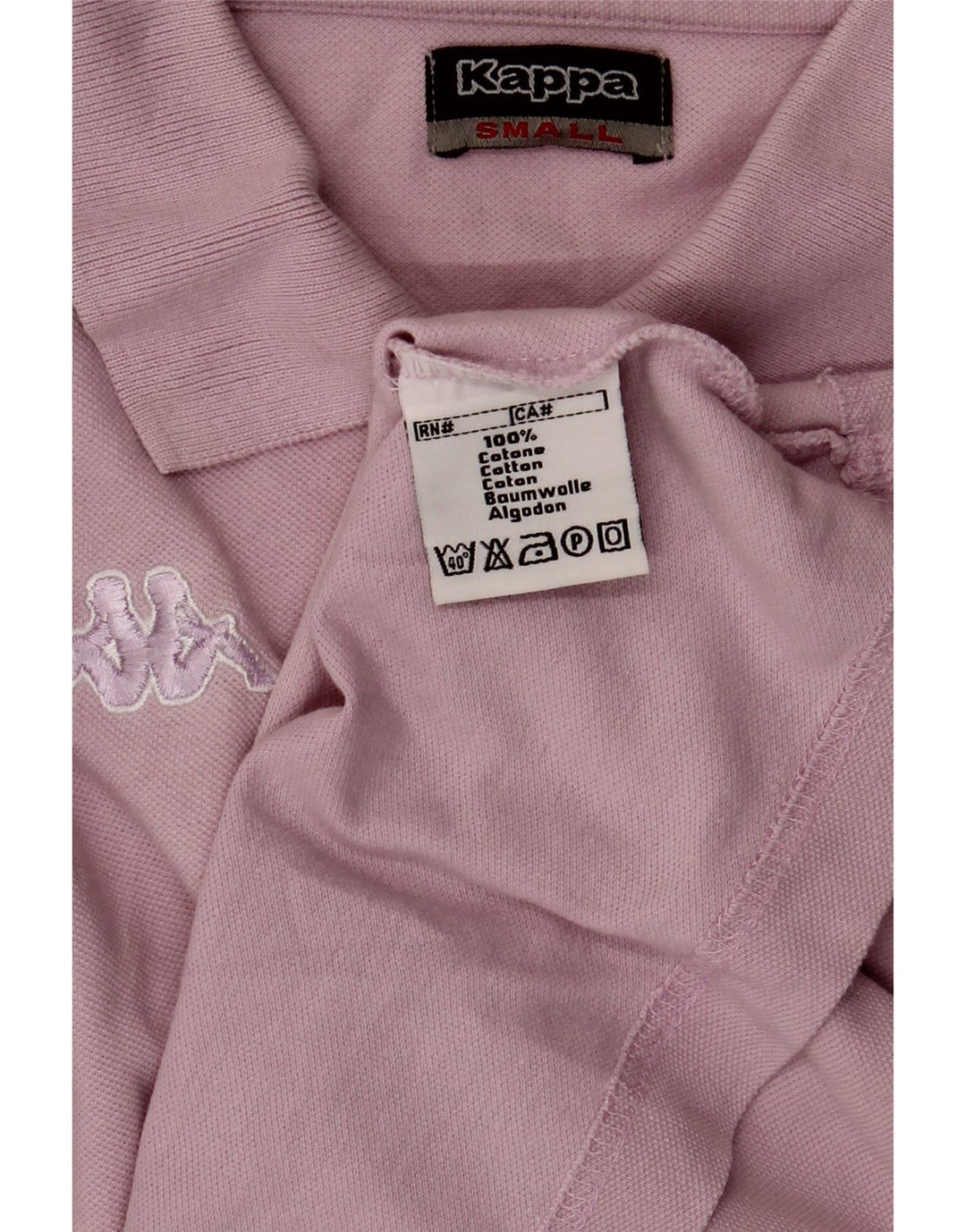 Kappa Dame Oversized Polo Shirt UK 10 Small Pink Bomuld