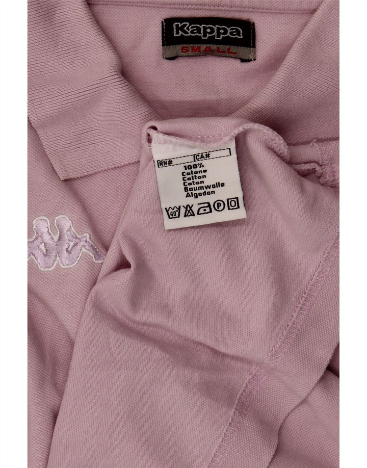 Kappa Dame Oversized Polo Shirt UK 10 Small Pink Bomuld