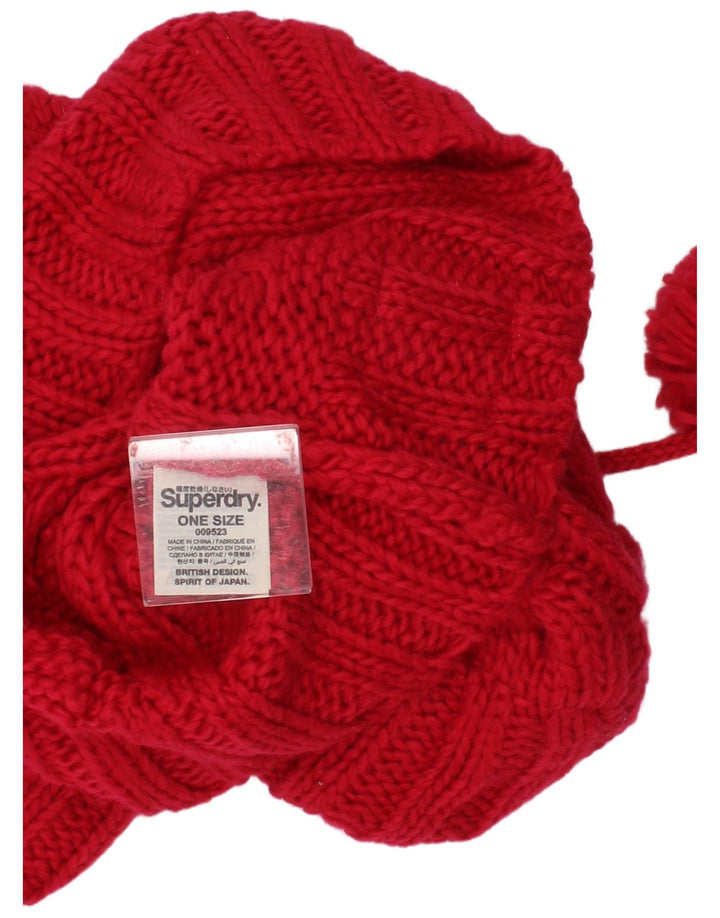 Superdry strikket Snood-tørklæde til kvinder One Size Pink akryl vinter