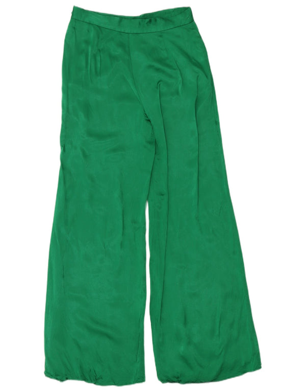 Zara kvinders brede ben Casual bukser Medium W28 L32 Grøn