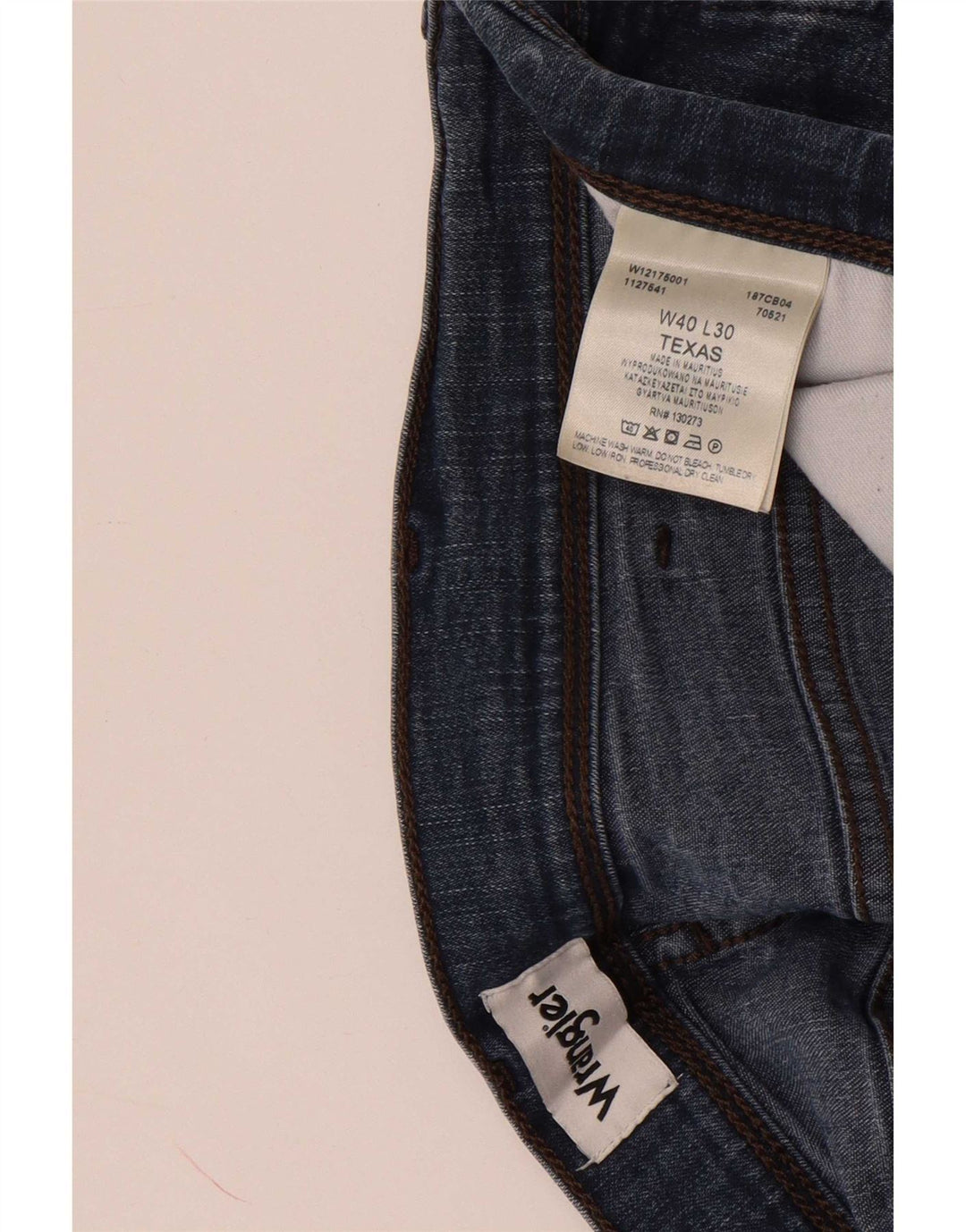 Wrangler Herre Texas Straight Jeans W40 L30 Blå Bomuld