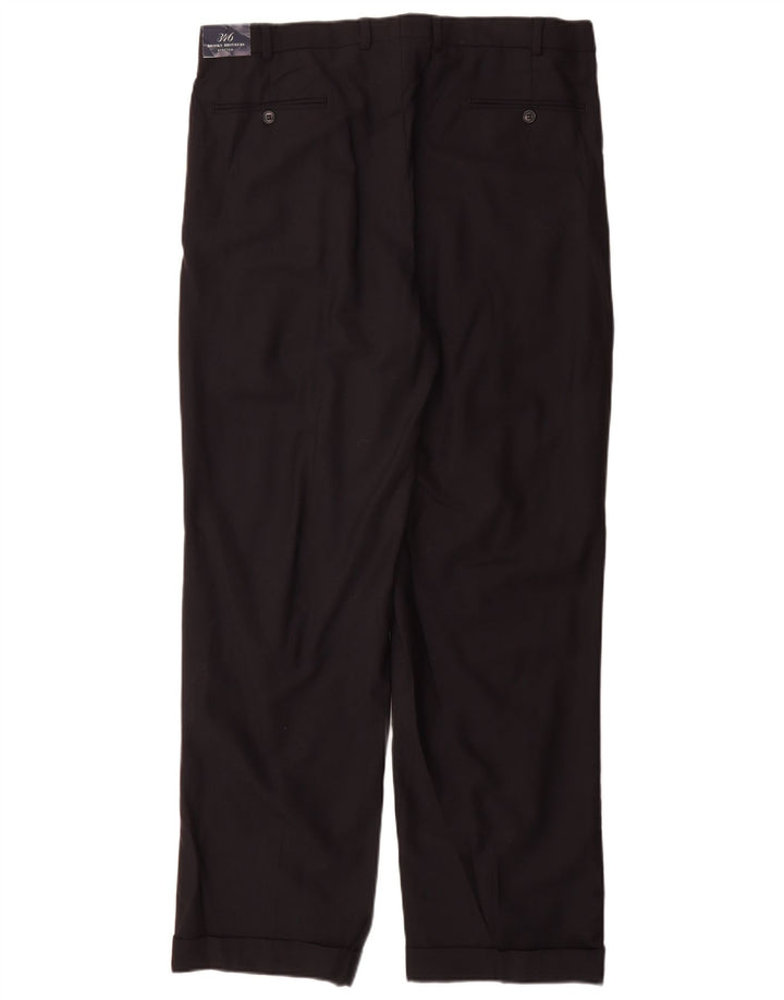 Brooks Brothers Herre 346 Pegged Suit Bukser W36 L32 Marineblå Uld