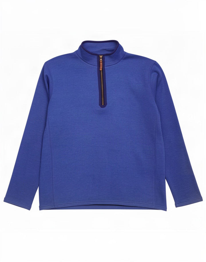 Mountain Warehouse Herre Zip Neck Sweatshirt Jumper Large Blue Polyester