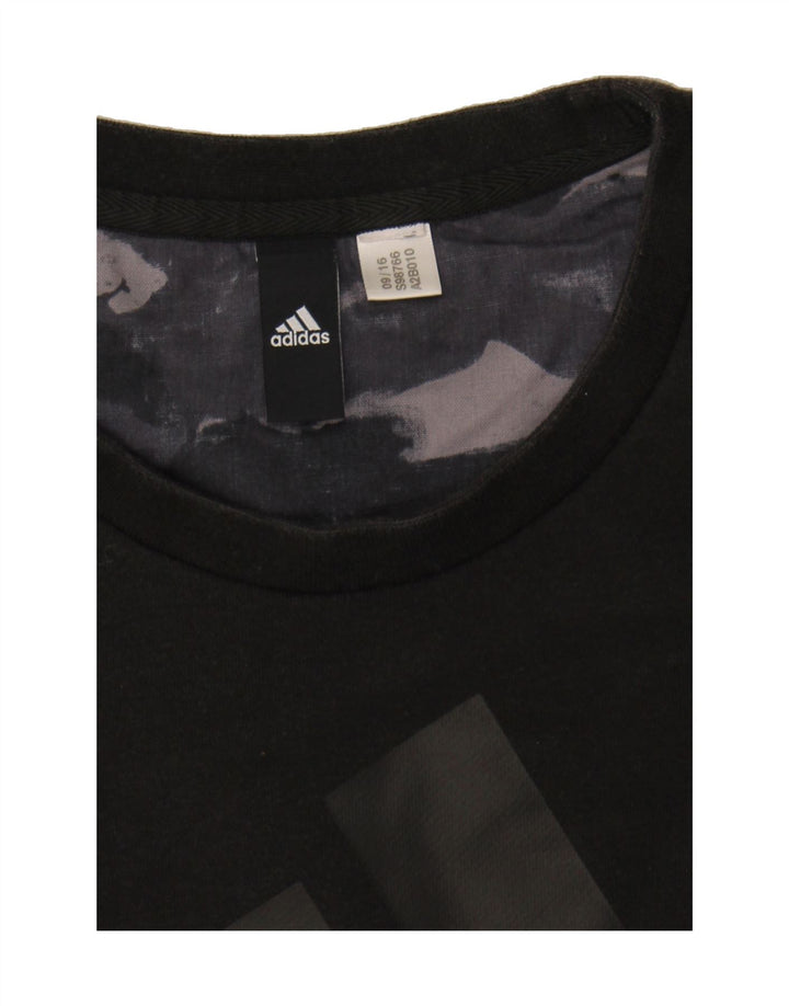 ADIDAS Mens Graphic Sweatshirt Jumper Medium Black Camouflage Vintage Adidas and Second-Hand Adidas from Messina Hembry 