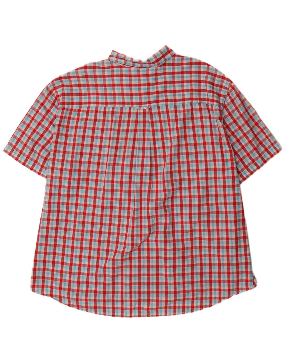 Chaps Herre store korte ærmer Regular Fit skjorte 4XL rød Gingham bomuld
