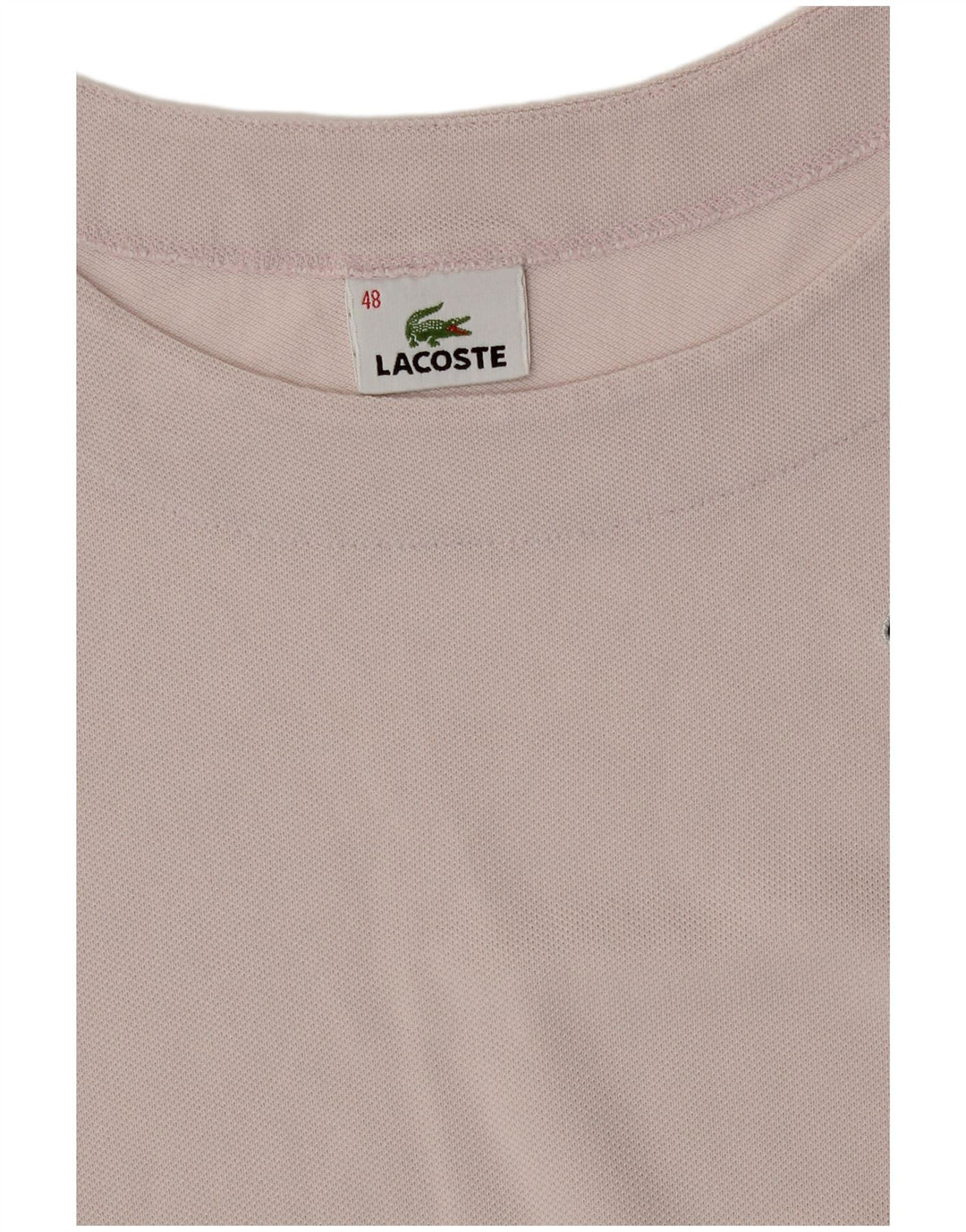 Lacoste Dame T-Shirt Top Størrelse 48 XL Pink Bomuld